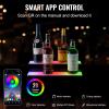 imageVEVOR LED Lighted Liquor Bottle Display 1 Tier 60 Inches Whiskey Rack Supports USB Illuminated Home Bar Shelf with RF Remote ampamp App Control 7 Static Colors Acrylic Lighted Shelf for 15 Bottles2 Step 16 Inches