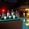 imageVEVOR LED Lighted Liquor Bottle Display 1 Tier 60 Inches Whiskey Rack Supports USB Illuminated Home Bar Shelf with RF Remote ampamp App Control 7 Static Colors Acrylic Lighted Shelf for 15 Bottles2 Step 40 Inches