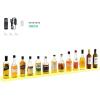 imageVEVOR LED Lighted Liquor Bottle Display 1 Tier 60 Inches Whiskey Rack Supports USB Illuminated Home Bar Shelf with RF Remote ampamp App Control 7 Static Colors Acrylic Lighted Shelf for 15 Bottles1 Step 60 Inches