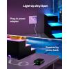 imageVEVOR LED Lighted Liquor Bottle Display 1 Tier 60 Inches Whiskey Rack Supports USB Illuminated Home Bar Shelf with RF Remote ampamp App Control 7 Static Colors Acrylic Lighted Shelf for 15 Bottles3 Step 20 Inches