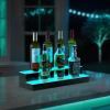 imageVEVOR LED Lighted Liquor Bottle Display 1 Tier 60 Inches Whiskey Rack Supports USB Illuminated Home Bar Shelf with RF Remote ampamp App Control 7 Static Colors Acrylic Lighted Shelf for 15 Bottles2 Step 20 Inches