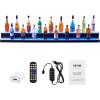 imageVEVOR LED Lighted Liquor Bottle Display 1 Tier 60 Inches Whiskey Rack Supports USB Illuminated Home Bar Shelf with RF Remote ampamp App Control 7 Static Colors Acrylic Lighted Shelf for 15 Bottles2 Step 72 Inches