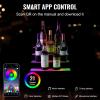 imageVEVOR LED Lighted Liquor Bottle Display 1 Tier 60 Inches Whiskey Rack Supports USB Illuminated Home Bar Shelf with RF Remote ampamp App Control 7 Static Colors Acrylic Lighted Shelf for 15 Bottles4 Step 16 Inches