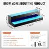 imageVEVOR LED Lighted Liquor Bottle Display 1 Tier 60 Inches Whiskey Rack Supports USB Illuminated Home Bar Shelf with RF Remote ampamp App Control 7 Static Colors Acrylic Lighted Shelf for 15 Bottles2 Step 24 Inches