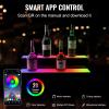 imageVEVOR LED Lighted Liquor Bottle Display 1 Tier 60 Inches Whiskey Rack Supports USB Illuminated Home Bar Shelf with RF Remote ampamp App Control 7 Static Colors Acrylic Lighted Shelf for 15 Bottles2 Step 24 Inches