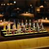 imageVEVOR LED Lighted Liquor Bottle Display 1 Tier 60 Inches Whiskey Rack Supports USB Illuminated Home Bar Shelf with RF Remote ampamp App Control 7 Static Colors Acrylic Lighted Shelf for 15 Bottles3 Step 70 Inches