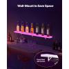imageVEVOR LED Lighted Liquor Bottle Display 1 Tier 60 Inches Whiskey Rack Supports USB Illuminated Home Bar Shelf with RF Remote ampamp App Control 7 Static Colors Acrylic Lighted Shelf for 15 Bottles1 Step 48 Inches