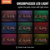 imageVEVOR LED Lighted Liquor Bottle Display 1 Tier 60 Inches Whiskey Rack Supports USB Illuminated Home Bar Shelf with RF Remote ampamp App Control 7 Static Colors Acrylic Lighted Shelf for 15 Bottles2 Step 48 Inches
