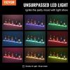 imageVEVOR LED Lighted Liquor Bottle Display 1 Tier 60 Inches Whiskey Rack Supports USB Illuminated Home Bar Shelf with RF Remote ampamp App Control 7 Static Colors Acrylic Lighted Shelf for 15 Bottles1 Step 40 Inches