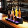 imageVEVOR LED Lighted Liquor Bottle Display 1 Tier 60 Inches Whiskey Rack Supports USB Illuminated Home Bar Shelf with RF Remote ampamp App Control 7 Static Colors Acrylic Lighted Shelf for 15 Bottles2 Step 24 Inches