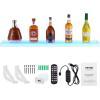 imageVEVOR LED Lighted Liquor Bottle Display 1 Tier 60 Inches Whiskey Rack Supports USB Illuminated Home Bar Shelf with RF Remote ampamp App Control 7 Static Colors Acrylic Lighted Shelf for 15 Bottles1 Step 40 Inches