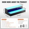 imageVEVOR LED Lighted Liquor Bottle Display 1 Tier 60 Inches Whiskey Rack Supports USB Illuminated Home Bar Shelf with RF Remote ampamp App Control 7 Static Colors Acrylic Lighted Shelf for 15 Bottles2 Step 16 Inches