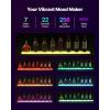 imageVEVOR LED Lighted Liquor Bottle Display 1 Tier 60 Inches Whiskey Rack Supports USB Illuminated Home Bar Shelf with RF Remote ampamp App Control 7 Static Colors Acrylic Lighted Shelf for 15 Bottles1 Step 48 Inches