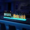 imageVEVOR LED Lighted Liquor Bottle Display 1 Tier 60 Inches Whiskey Rack Supports USB Illuminated Home Bar Shelf with RF Remote ampamp App Control 7 Static Colors Acrylic Lighted Shelf for 15 Bottles1 Step 48 Inches