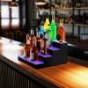 imageVEVOR LED Lighted Liquor Bottle Display 1 Tier 60 Inches Whiskey Rack Supports USB Illuminated Home Bar Shelf with RF Remote ampamp App Control 7 Static Colors Acrylic Lighted Shelf for 15 Bottles4 Step 16 Inches
