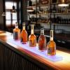 imageVEVOR LED Lighted Liquor Bottle Display 1 Tier 60 Inches Whiskey Rack Supports USB Illuminated Home Bar Shelf with RF Remote ampamp App Control 7 Static Colors Acrylic Lighted Shelf for 15 Bottles1 Step 40 Inches