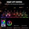 imageVEVOR LED Lighted Liquor Bottle Display 1 Tier 60 Inches Whiskey Rack Supports USB Illuminated Home Bar Shelf with RF Remote ampamp App Control 7 Static Colors Acrylic Lighted Shelf for 15 Bottles2 Step 60 Inches