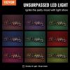 imageVEVOR LED Lighted Liquor Bottle Display 1 Tier 60 Inches Whiskey Rack Supports USB Illuminated Home Bar Shelf with RF Remote ampamp App Control 7 Static Colors Acrylic Lighted Shelf for 15 Bottles2 Step 72 Inches