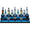 imageVEVOR LED Lighted Liquor Bottle Display 2 Tiers 30 Inches Supports USB Illuminated Home Bar Shelf with RF Remote ampamp App Control 7 Static Colors 14 H Timing Acrylic Lighted Shelf for 16 Bottles3 Tiers 40 Inches