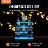 imageVEVOR LED Lighted Liquor Bottle Display 2 Tiers 30 Inches Supports USB Illuminated Home Bar Shelf with RF Remote ampamp App Control 7 Static Colors 14 H Timing Acrylic Lighted Shelf for 16 Bottles4 Tiers 16 Inches
