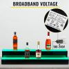imageVEVOR LED Lighted Liquor Bottle Display 2 Tiers 30 Inches Supports USB Illuminated Home Bar Shelf with RF Remote ampamp App Control 7 Static Colors 14 H Timing Acrylic Lighted Shelf for 16 Bottles2Step 40 inch
