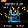 imageVEVOR LED Lighted Liquor Bottle Display 2 Tiers 30 Inches Supports USB Illuminated Home Bar Shelf with RF Remote ampamp App Control 7 Static Colors 14 H Timing Acrylic Lighted Shelf for 16 Bottles3 Tiers 16 Inches