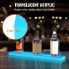 imageVEVOR LED Lighted Liquor Bottle Display 2 Tiers 30 Inches Supports USB Illuminated Home Bar Shelf with RF Remote ampamp App Control 7 Static Colors 14 H Timing Acrylic Lighted Shelf for 16 Bottles1 Tier 24 Inches