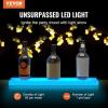imageVEVOR LED Lighted Liquor Bottle Display 2 Tiers 30 Inches Supports USB Illuminated Home Bar Shelf with RF Remote ampamp App Control 7 Static Colors 14 H Timing Acrylic Lighted Shelf for 16 Bottles1 Tier 24 Inches