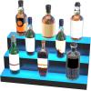 imageVEVOR LED Lighted Liquor Bottle Display 2 Tiers 30 Inches Supports USB Illuminated Home Bar Shelf with RF Remote ampamp App Control 7 Static Colors 14 H Timing Acrylic Lighted Shelf for 16 Bottles3 Tiers 24 Inches