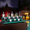 imageVEVOR LED Lighted Liquor Bottle Display 2 Tiers 30 Inches Supports USB Illuminated Home Bar Shelf with RF Remote ampamp App Control 7 Static Colors 14 H Timing Acrylic Lighted Shelf for 16 Bottles3 Tiers 40 Inches