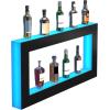 imageVEVOR LED Lighted Liquor Bottle Display 2 Tiers 30 Inches Supports USB Illuminated Home Bar Shelf with RF Remote ampamp App Control 7 Static Colors 14 H Timing Acrylic Lighted Shelf for 16 Bottles2 Tiers 48 Inches