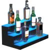 imageVEVOR LED Lighted Liquor Bottle Display 2 Tiers 30 Inches Supports USB Illuminated Home Bar Shelf with RF Remote ampamp App Control 7 Static Colors 14 H Timing Acrylic Lighted Shelf for 16 Bottles3 Tiers 24 Inches