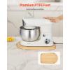 imageVEVOR Mixer Slider Mat for Tilt Head Kitchen Aid 558 Qt Stand Mixer kitchenaid Mixer Slider with PTFE Feet Kitchen Countertop Storage Accessories Moving Tray attachments Natural WoodFor 455 Qt Kitchenaid Mixer