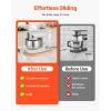 imageVEVOR Mixer Slider Mat for Tilt Head Kitchen Aid 558 Qt Stand Mixer kitchenaid Mixer Slider with PTFE Feet Kitchen Countertop Storage Accessories Moving Tray attachments Natural WoodFor 455 Qt Kitchenaid Mixer