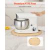 imageVEVOR Mixer Slider Mat for Tilt Head Kitchen Aid 558 Qt Stand Mixer kitchenaid Mixer Slider with PTFE Feet Kitchen Countertop Storage Accessories Moving Tray attachments Natural WoodFor 58 Qt Kitchenaid Mixer