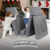 imageVEVOR Modular Kids Play Couch Toddler Sofa Bed Kids Chair Seat Playroom Furniture Grey