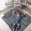 imageVEVOR Modular Kids Play Couch Toddler Sofa Bed Kids Chair Seat Playroom Furniture Grey