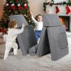 imageVEVOR Modular Kids Play Couch Toddler Sofa Bed Kids Chair Seat Playroom Furniture Grey