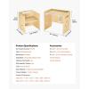 imageVEVOR Montessori Weaning Table and Chair Set 3 in 1 Wooden Toddler Table and Chairs with Chalkboard Adjustable Height Montessori Table for Ages 15 Ideal for Drawing Reading Eating  WhiteNatural Wood