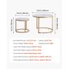 imageVEVOR Nesting Tables Coffee Table Set of 2 236 inch Round Coffee Table Small Coffee Tables Night Stand with Metal Frame for Living Room Bedroom Office White ampamp GoldWhite