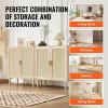 imageVEVOR Rattan Cabinet Buffet Cabinet with 2 Magnetic Doors and Adjustable Shelves Sideboard Buffet for Hallway Entryway Living Room or Kitchen NaturalNatural
