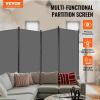 imageVEVOR Room Divider 3 Panel Room Divider Folding Privacy Screen and Portable Partition Divider for Room Separation Freestanding Room Partitions for Office Bedroom Study BeigeGrey