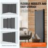 imageVEVOR Room Divider 3 Panel Room Divider Folding Privacy Screen and Portable Partition Divider for Room Separation Freestanding Room Partitions for Office Bedroom Study BeigeGrey