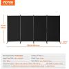 imageVEVOR Room Divider 3 Panel Room Divider Folding Privacy Screen and Portable Partition Divider for Room Separation Freestanding Room Partitions for Office Bedroom Study BeigeBlack