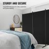 imageVEVOR Room Divider 3 Panel Room Divider Folding Privacy Screen and Portable Partition Divider for Room Separation Freestanding Room Partitions for Office Bedroom Study BeigeBlack