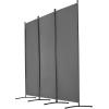 imageVEVOR Room Divider 3 Panel Room Divider Folding Privacy Screen and Portable Partition Divider for Room Separation Freestanding Room Partitions for Office Bedroom Study BeigeGrey