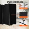 imageVEVOR Room Divider 3 Panel Room Divider Folding Privacy Screen and Portable Partition Divider for Room Separation Freestanding Room Partitions for Office Bedroom Study BeigeBlack