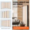 imageVEVOR Room Divider 3 Panel Room Divider Folding Privacy Screen and Portable Partition Divider for Room Separation Freestanding Room Partitions for Office Bedroom Study BeigeBeige