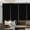 imageVEVOR Room Divider 3 Panel Room Divider Folding Privacy Screen and Portable Partition Divider for Room Separation Freestanding Room Partitions for Office Bedroom Study BeigeBlack