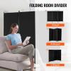 imageVEVOR Room Divider 3 Panel Room Divider Folding Privacy Screen and Portable Partition Divider for Room Separation Freestanding Room Partitions for Office Bedroom Study BeigeBlack